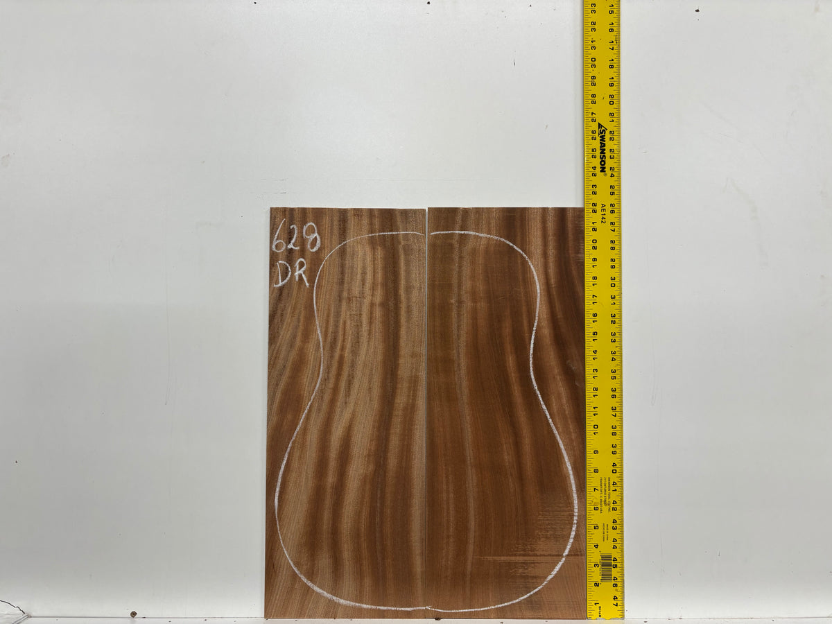 Sapele Dreadnought Guitar Back and Side Set #628 Exotic Wood Zone 