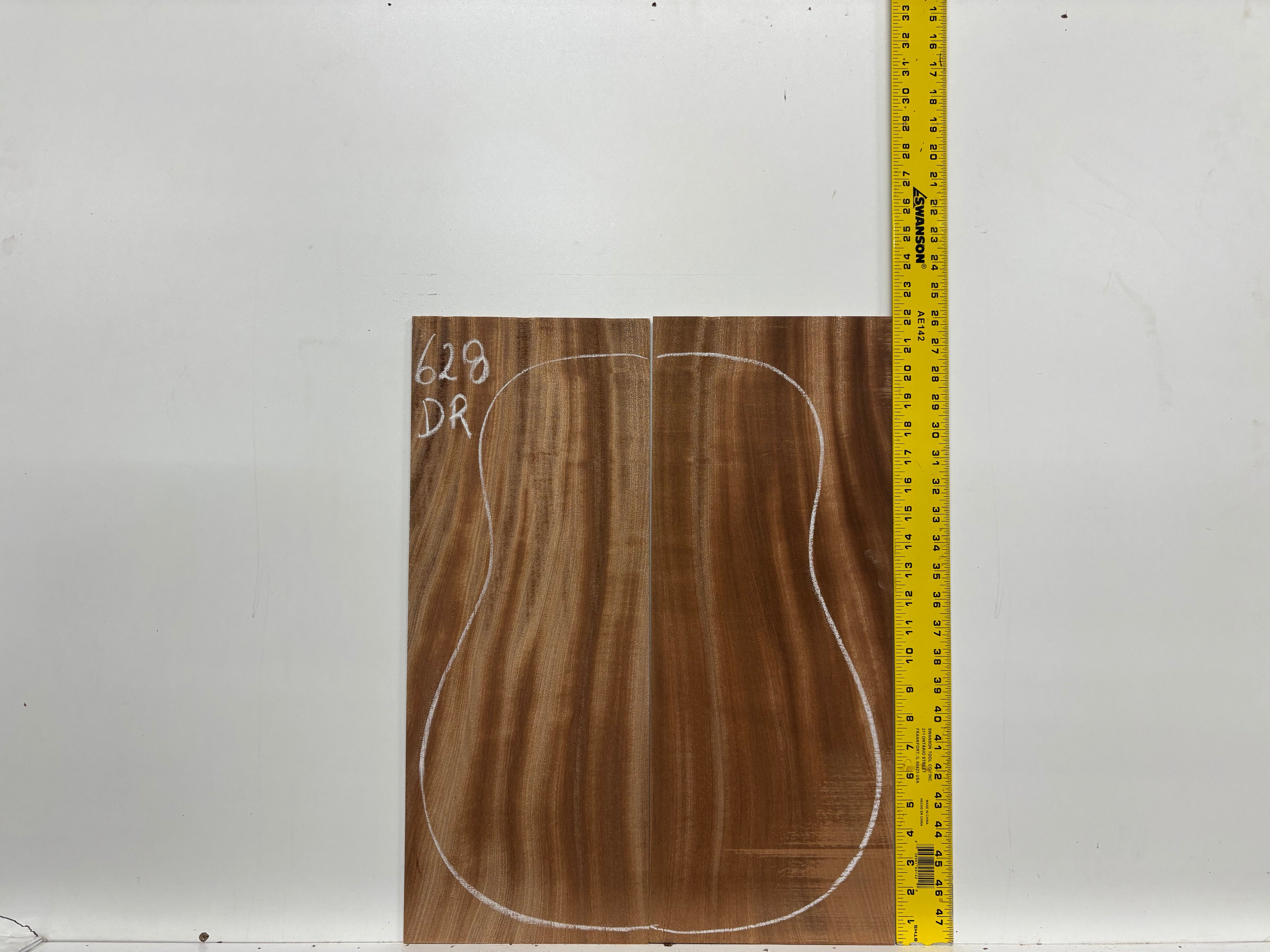 Sapele Dreadnought Guitar Back and Side Set #628 Exotic Wood Zone 