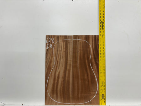 Sapele Dreadnought Guitar Back and Side Set #628 Exotic Wood Zone 