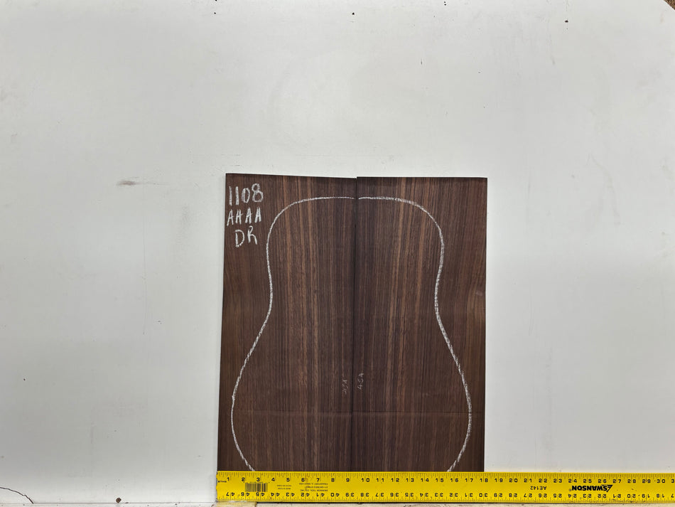 East Indian Rosewood Dreadnought AAAA Grade Guitar Back & Side Set #1108 - Exotic Wood Zone