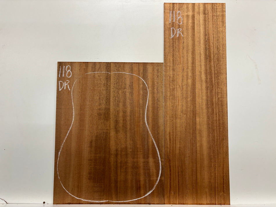 African Mahogany Dreadnought Guitar Back and Side Set #118