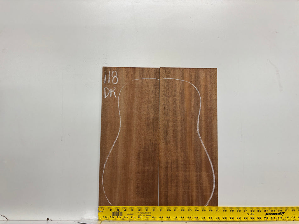 African Mahogany Dreadnought Guitar Back and Side Set #118