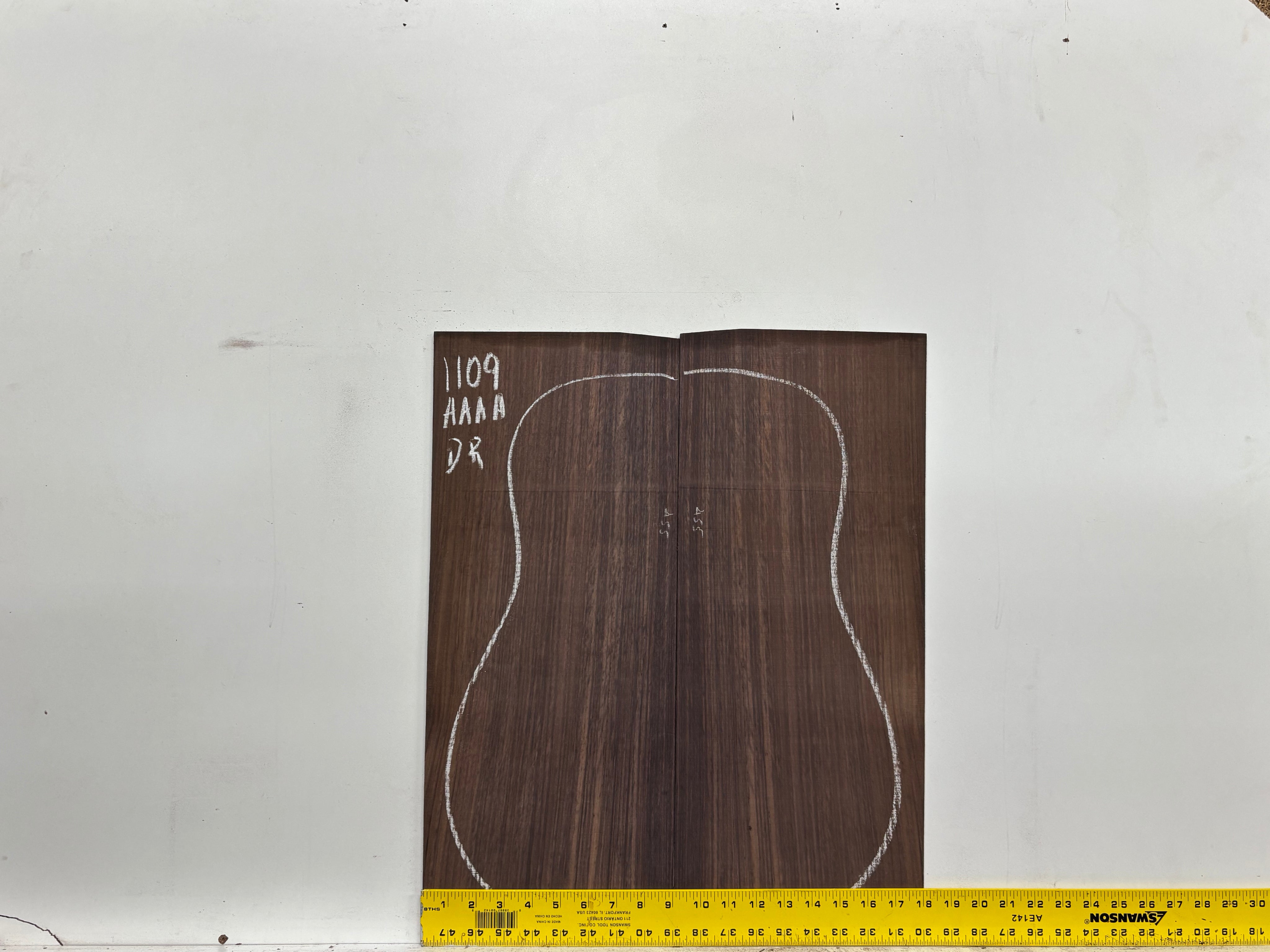 East Indian Rosewood Dreadnought AAAA Grade Guitar Back & Side Set #1109 - Exotic Wood Zone