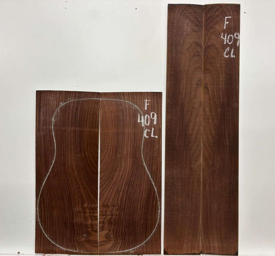 Figured Indian Rosewood Classical Guitar Back & Side Set #409