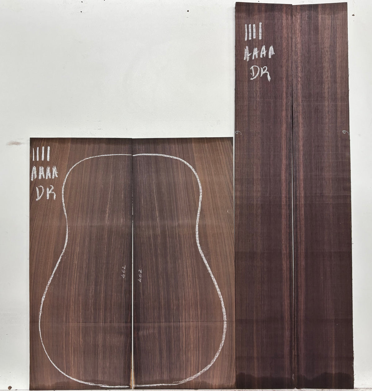 East Indian Rosewood Dreadnought AAAA Grade Guitar Back & Side Set #1111 - Exotic Wood Zone