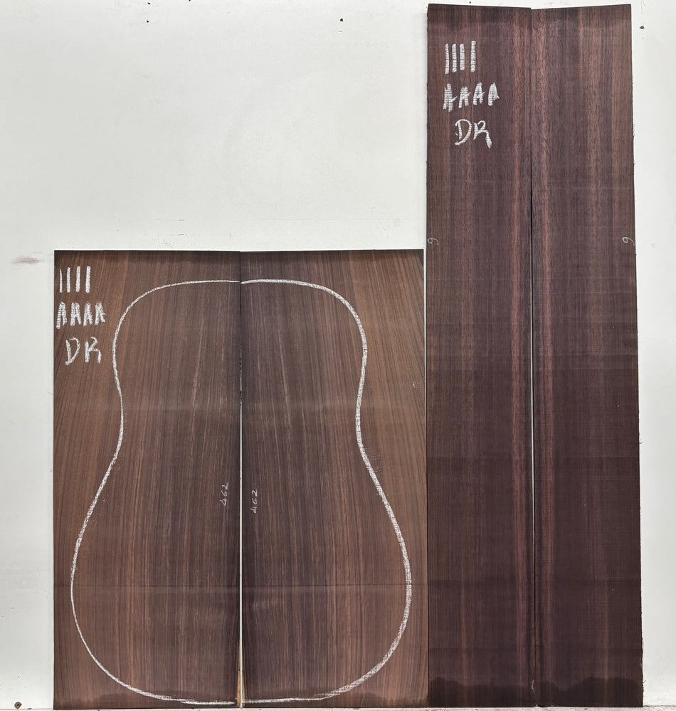 East Indian Rosewood Dreadnought AAAA Grade Guitar Back & Side Set #1111 - Exotic Wood Zone