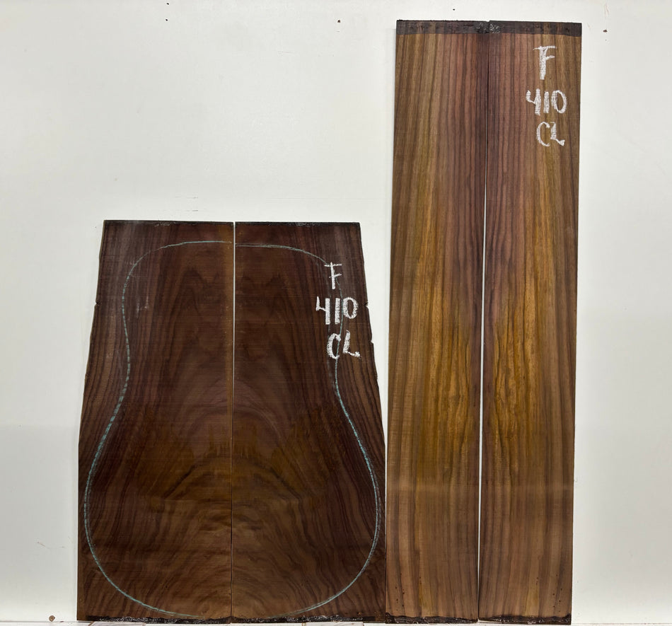 Figured Indian Rosewood Classical Guitar Back & Side Set #410