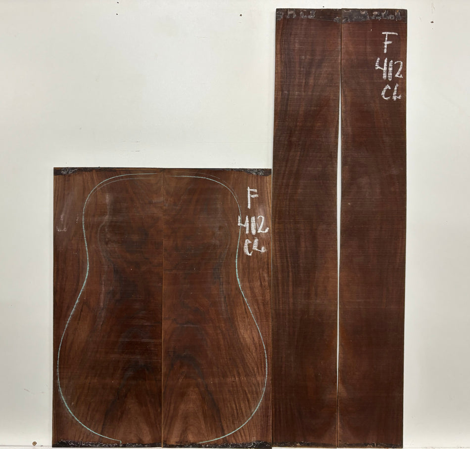Figured Indian Rosewood Classical Guitar Back & Side Set #412
