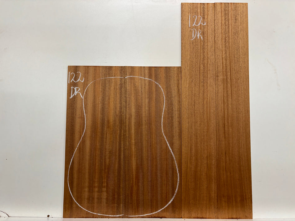African Mahogany Dreadnought Guitar Back and Side Set #122