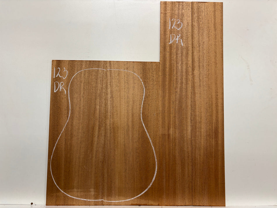African Mahogany Dreadnought Guitar Back and Side Set #123