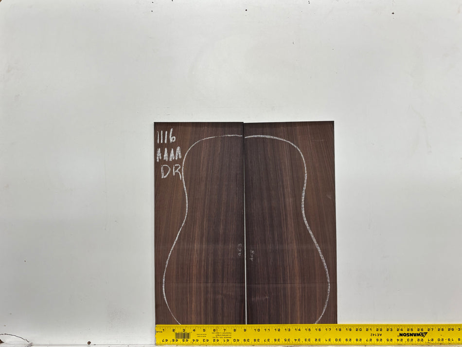 East Indian Rosewood Dreadnought AAAA Grade Guitar Back & Side Set #1116 - Exotic Wood Zone
