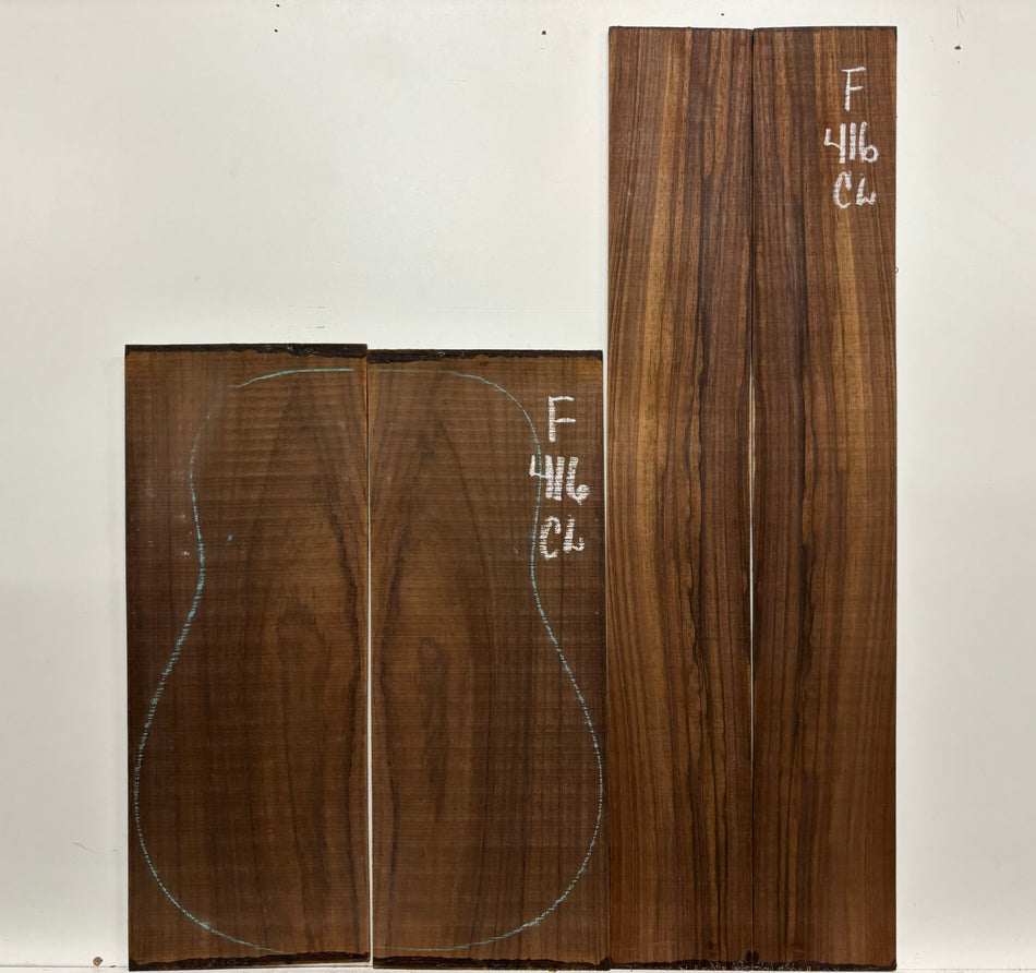 Figured Indian Rosewood Classical Guitar Back & Side Set #416