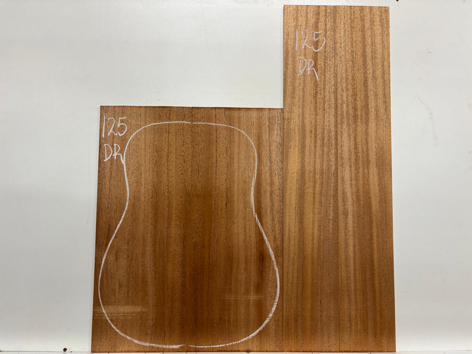 African Mahogany Dreadnought Guitar Back and Side Set #125