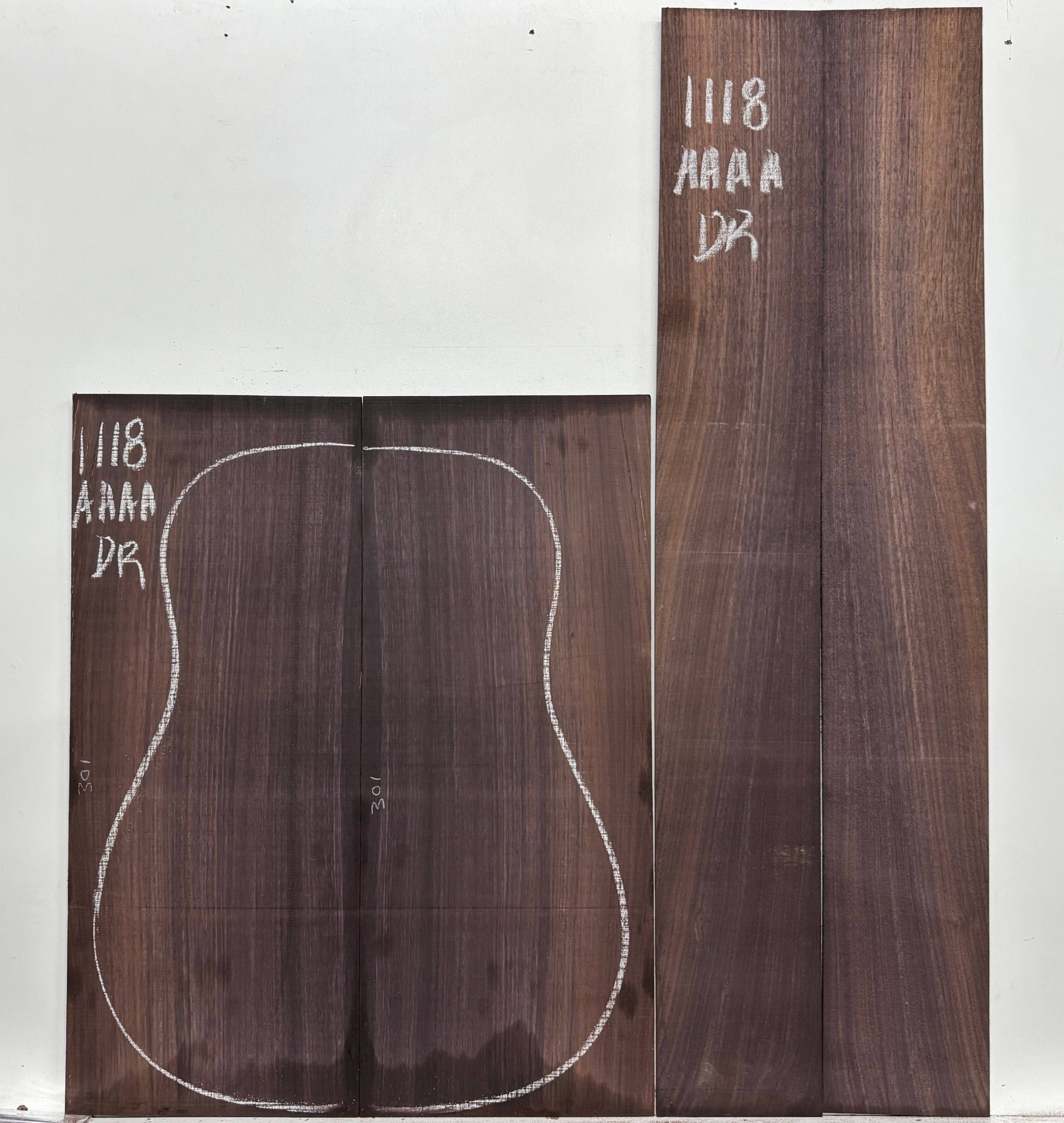 East Indian Rosewood Dreadnought AAAA Grade Guitar Back & Side Set #1118 - Exotic Wood Zone