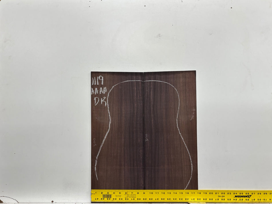 East Indian Rosewood Dreadnought AAAA Grade Guitar Back & Side Set #1119 - Exotic Wood Zone