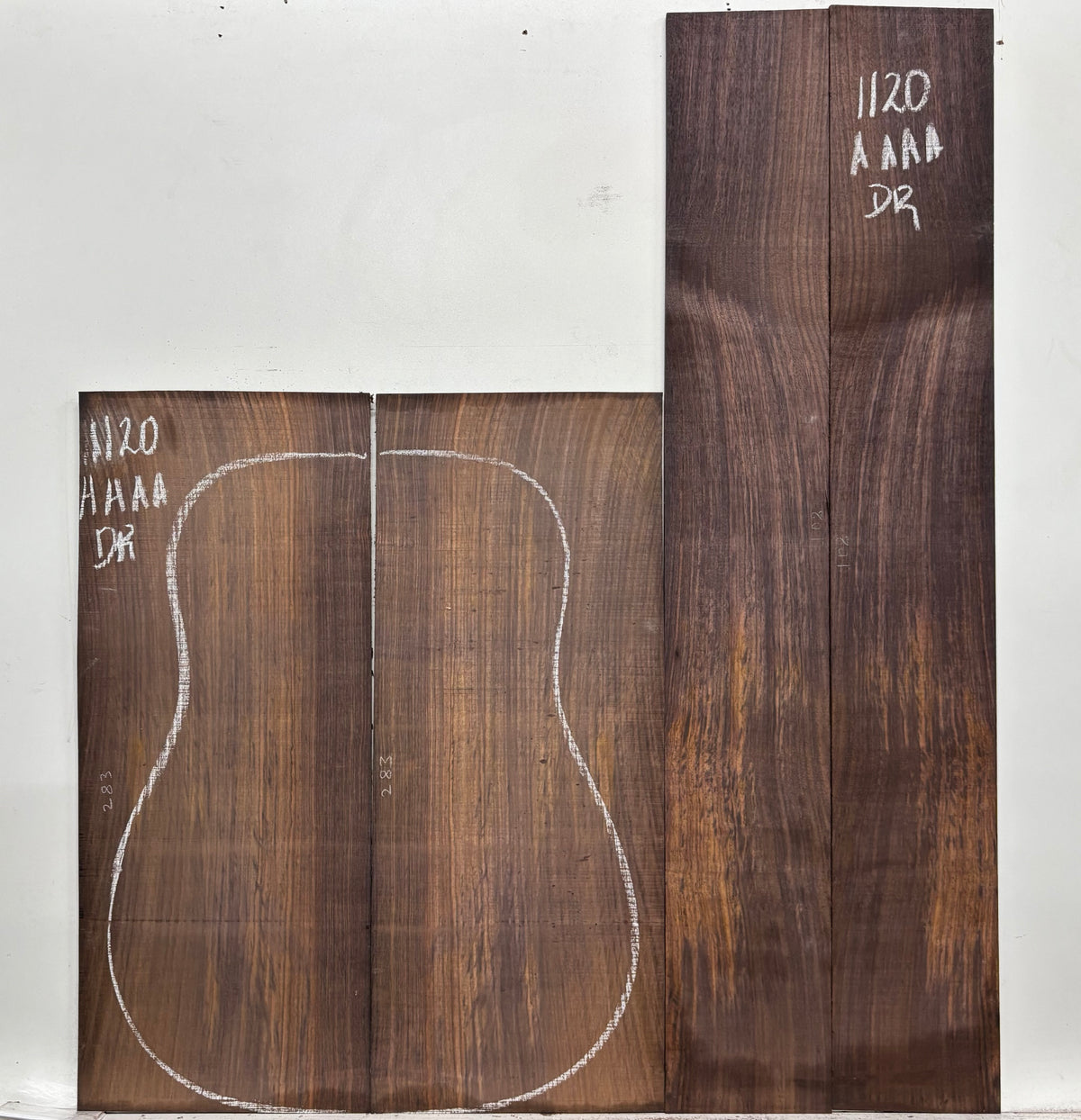 East Indian Rosewood Dreadnought AAAA Grade Guitar Back & Side Set #1120 - Exotic Wood Zone