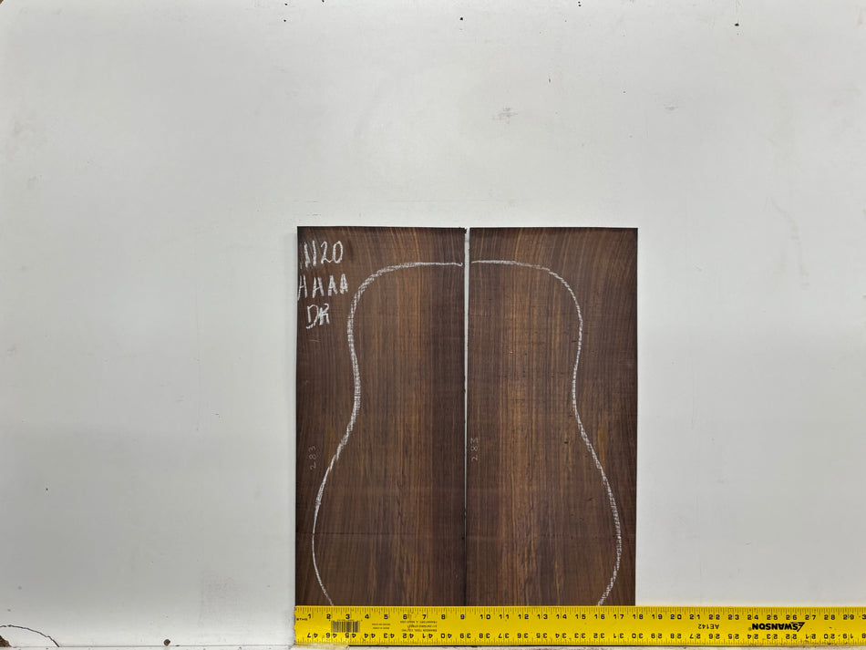 East Indian Rosewood Dreadnought AAAA Grade Guitar Back & Side Set #1120 - Exotic Wood Zone