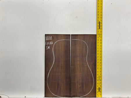 East Indian Rosewood Dreadnought AAAA Grade Guitar Back & Side Set #1120 - Exotic Wood Zone