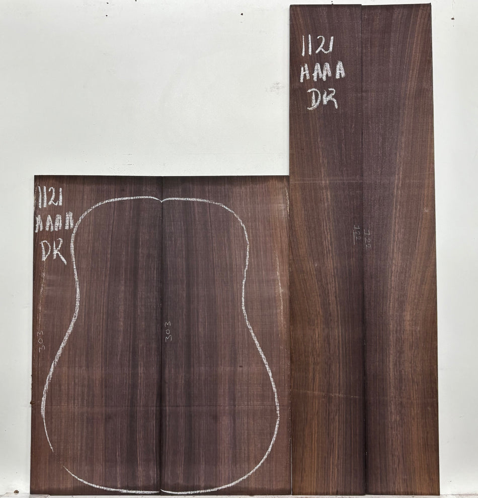 East Indian Rosewood Dreadnought AAAA Grade Guitar Back & Side Set #1121 - Exotic Wood Zone
