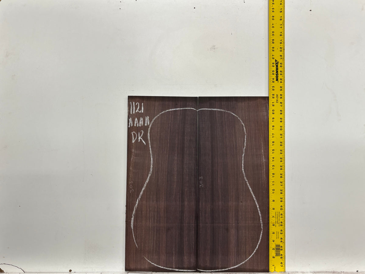 East Indian Rosewood Dreadnought AAAA Grade Guitar Back & Side Set #1121 - Exotic Wood Zone