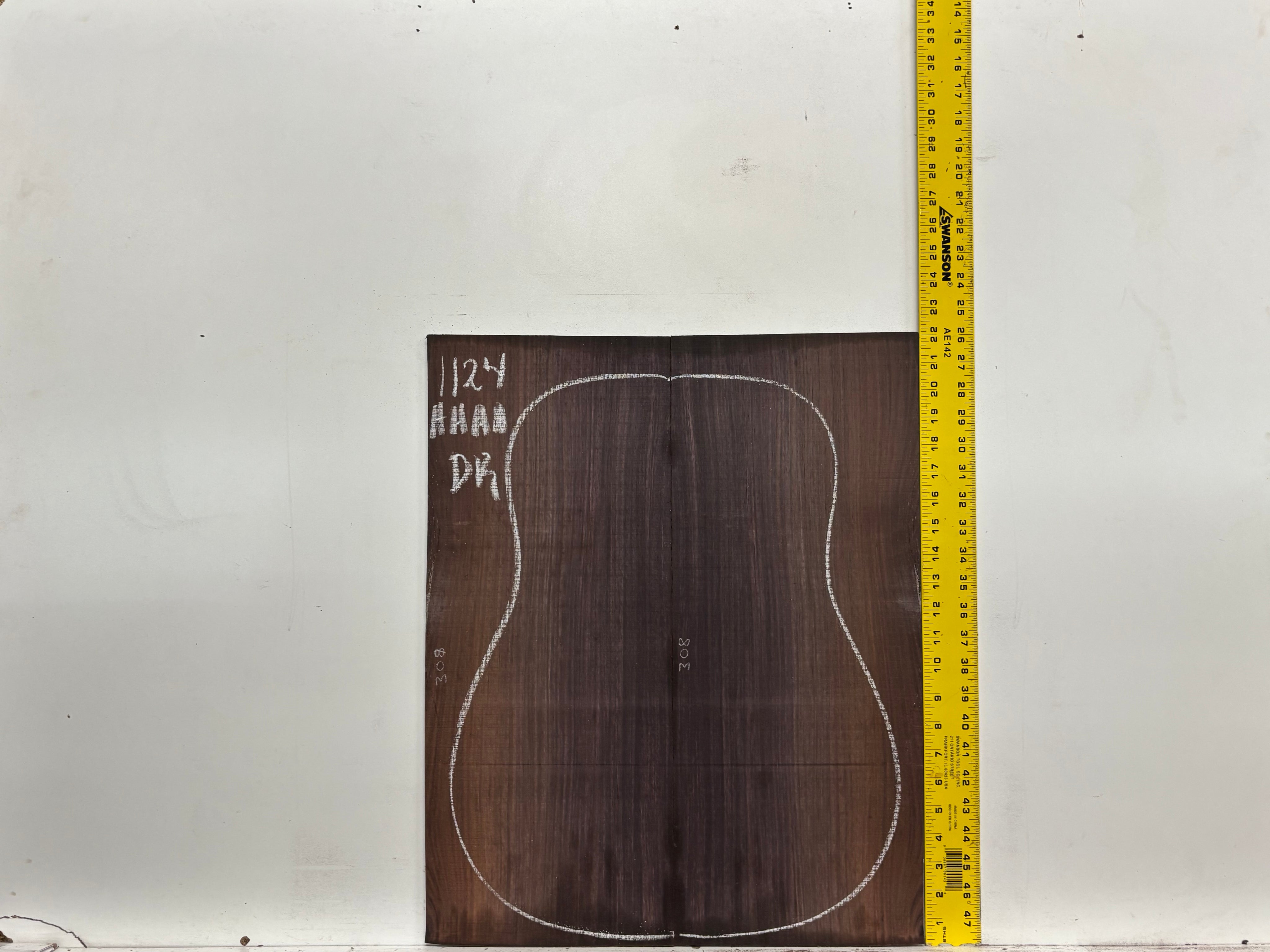 East Indian Rosewood Dreadnought AAAA Grade Guitar Back & Side Set #1124 - Exotic Wood Zone