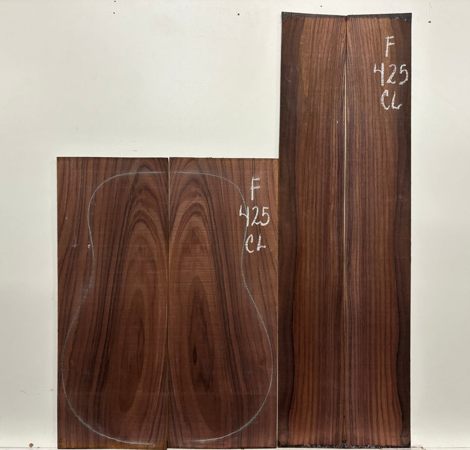 Figured Indian Rosewood Classical Guitar Back & Side Set #425