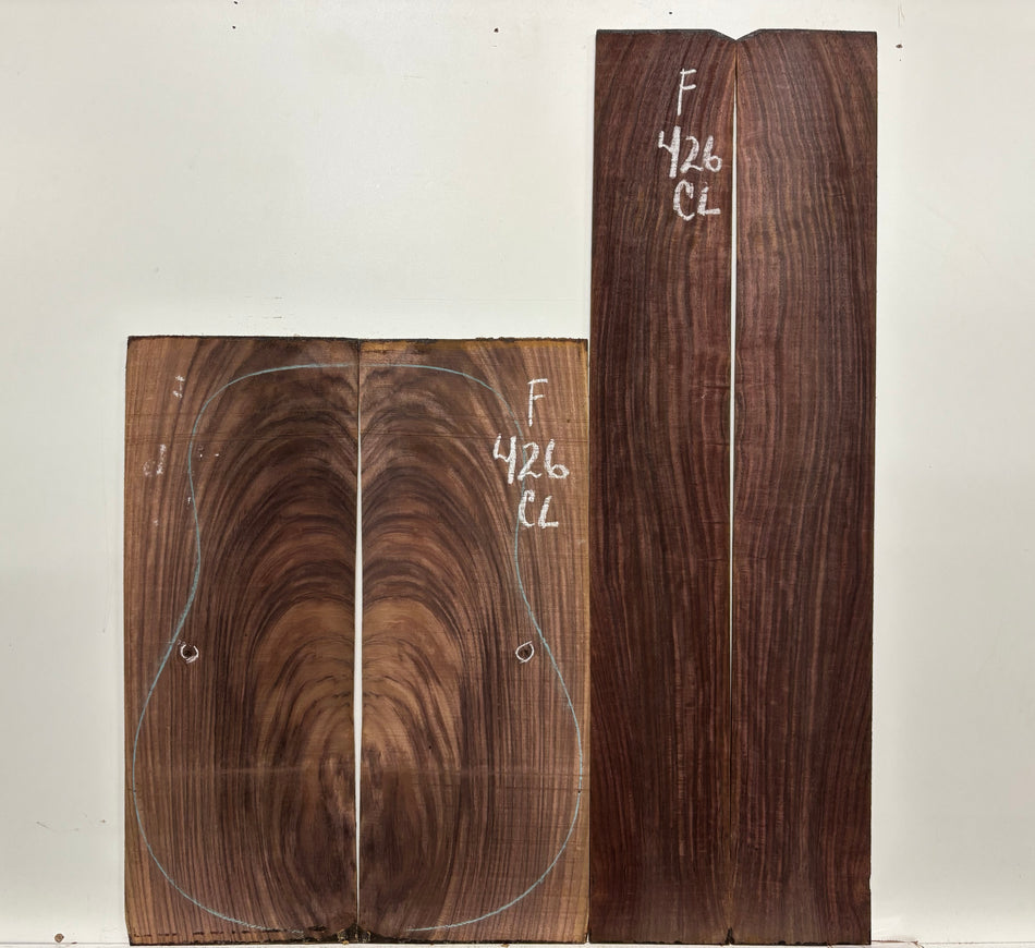 Figured Indian Rosewood Classical Guitar Back & Side Set #426