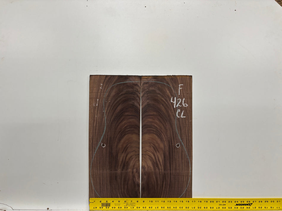 Figured Indian Rosewood Classical Guitar Back & Side Set #426