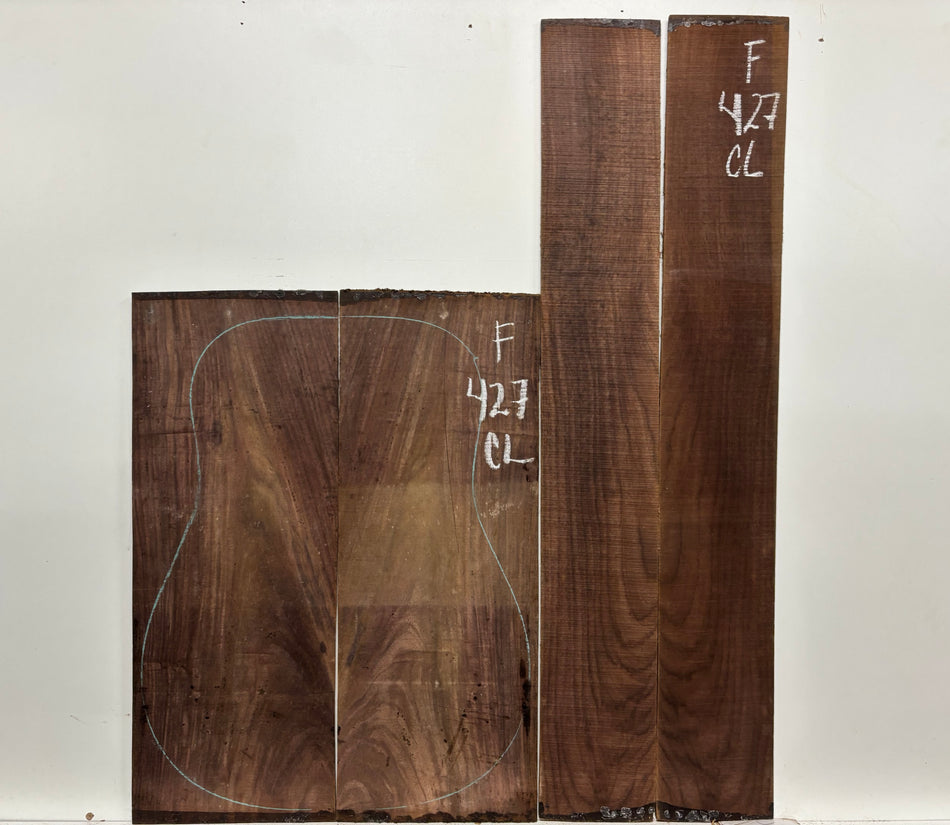 Figured Indian Rosewood Classical Guitar Back & Side Set #427