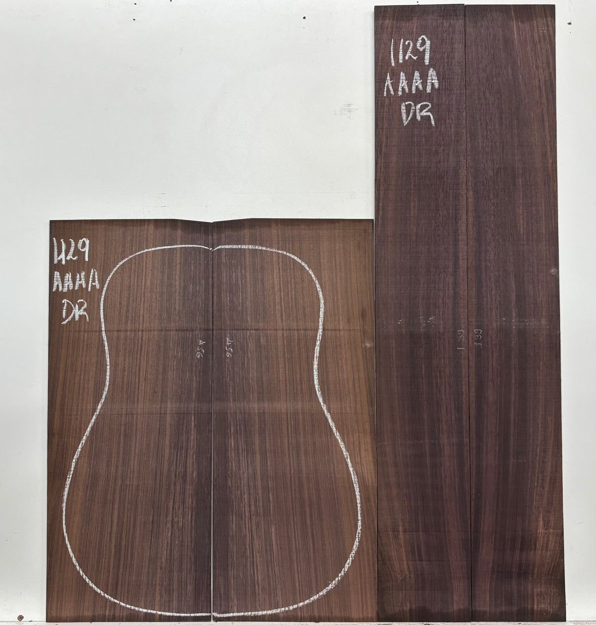 East Indian Rosewood Dreadnought AAAA Grade Guitar Back & Side Set #1129 - Exotic Wood Zone