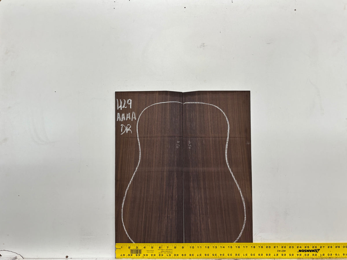 East Indian Rosewood Dreadnought AAAA Grade Guitar Back & Side Set #1129 - Exotic Wood Zone