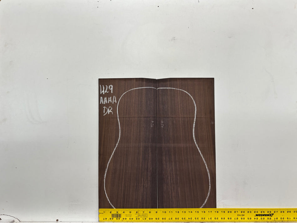 East Indian Rosewood Dreadnought AAAA Grade Guitar Back & Side Set #1129 - Exotic Wood Zone