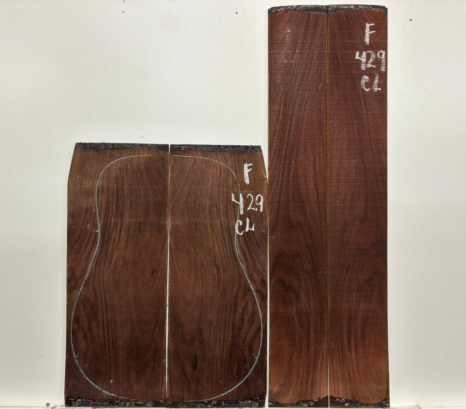 Figured Indian Rosewood Classical Guitar Back & Side Set #429