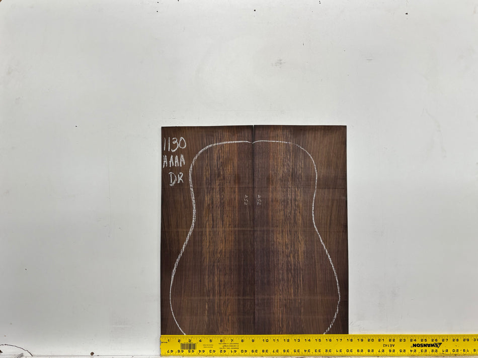 East Indian Rosewood Dreadnought AAAA Grade Guitar Back & Side Set #1130 - Exotic Wood Zone