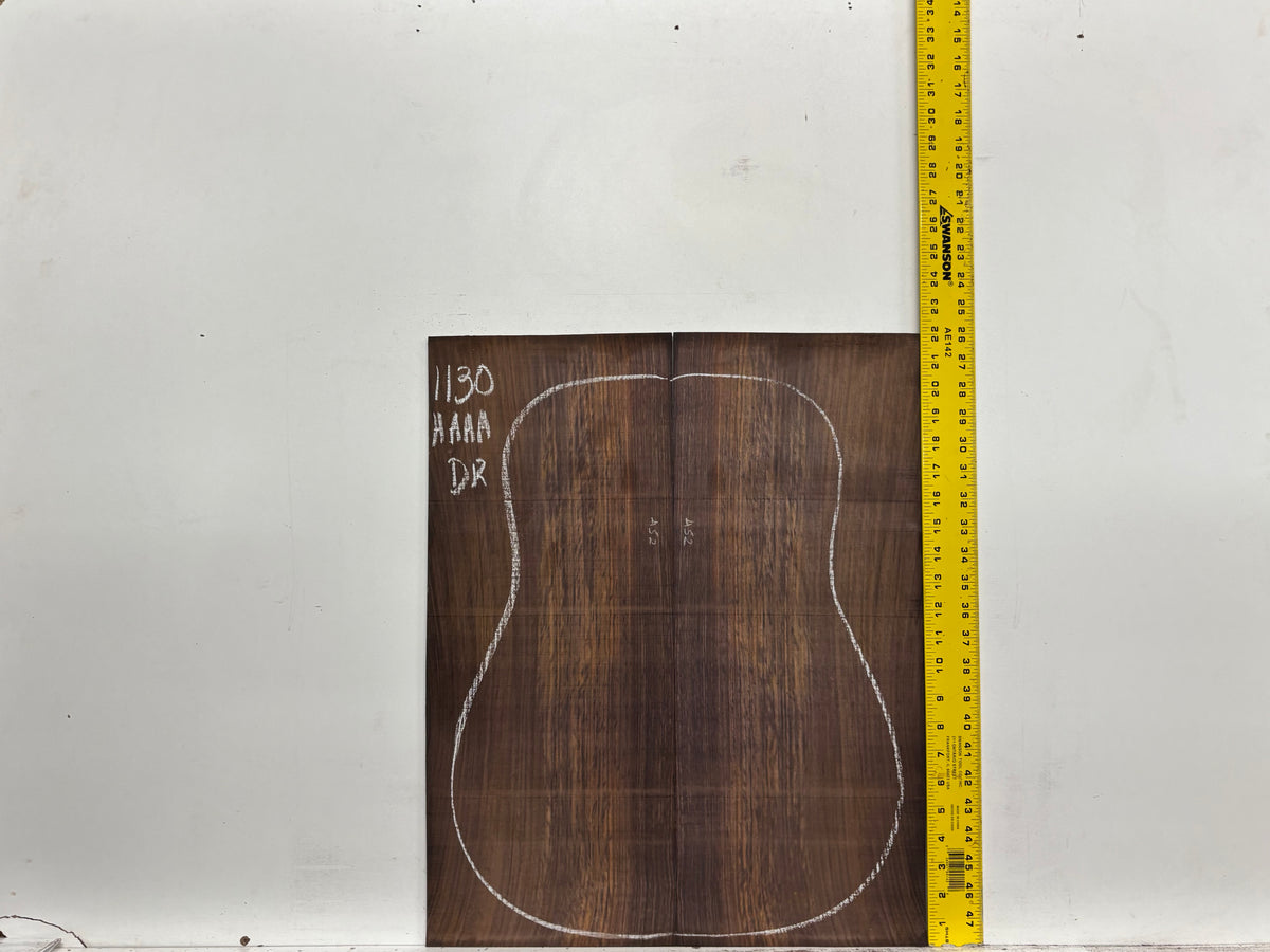 East Indian Rosewood Dreadnought AAAA Grade Guitar Back & Side Set #1130 - Exotic Wood Zone