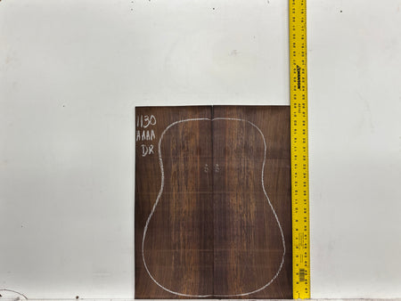 East Indian Rosewood Dreadnought AAAA Grade Guitar Back & Side Set #1130 - Exotic Wood Zone