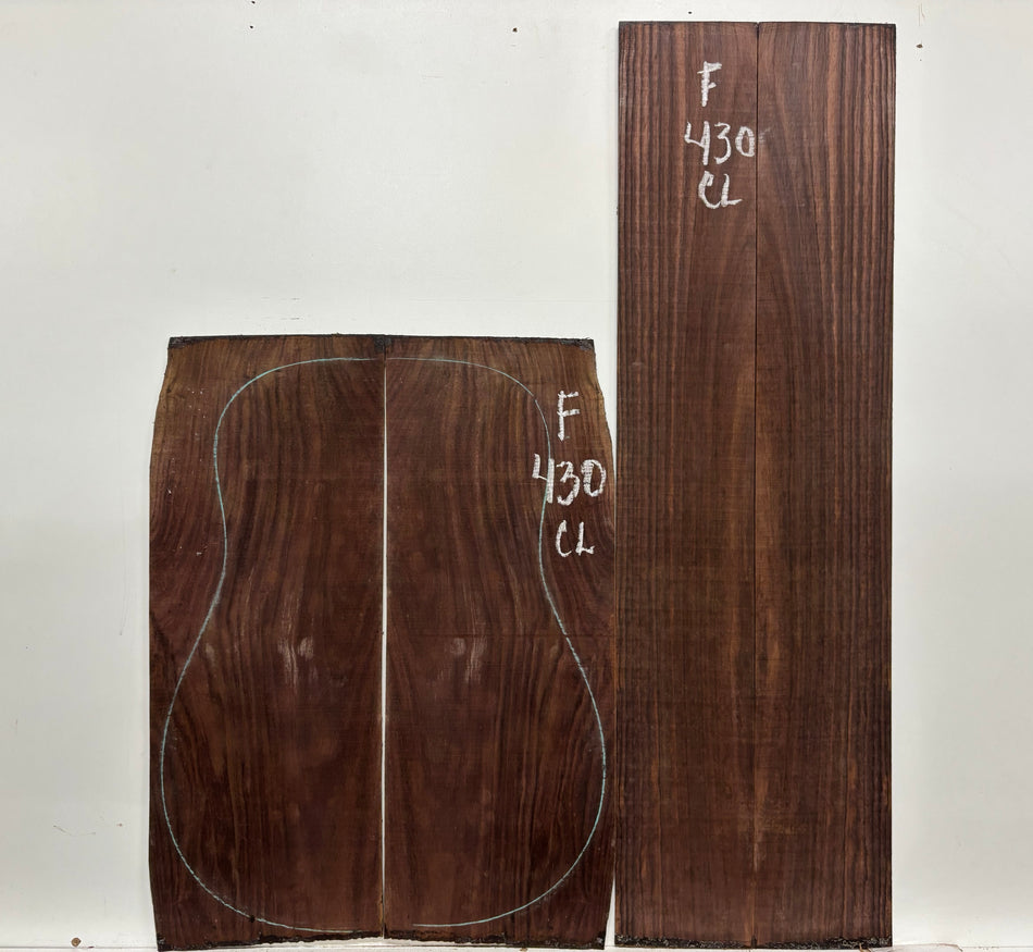 Figured Indian Rosewood Classical Guitar Back & Side Set #430