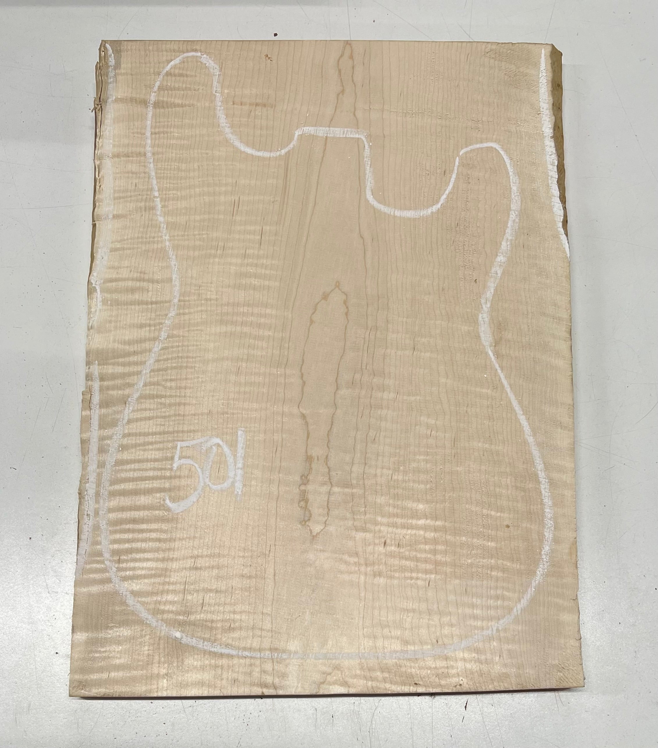 Flame Maple Guitar Carved Top ( Single piece) 20&quot; x 14-3/8&quot; x 1&quot; 