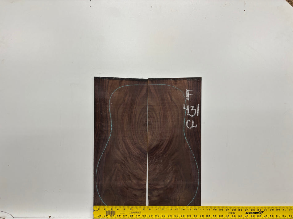 Figured Indian Rosewood Classical Guitar Back & Side Set #431