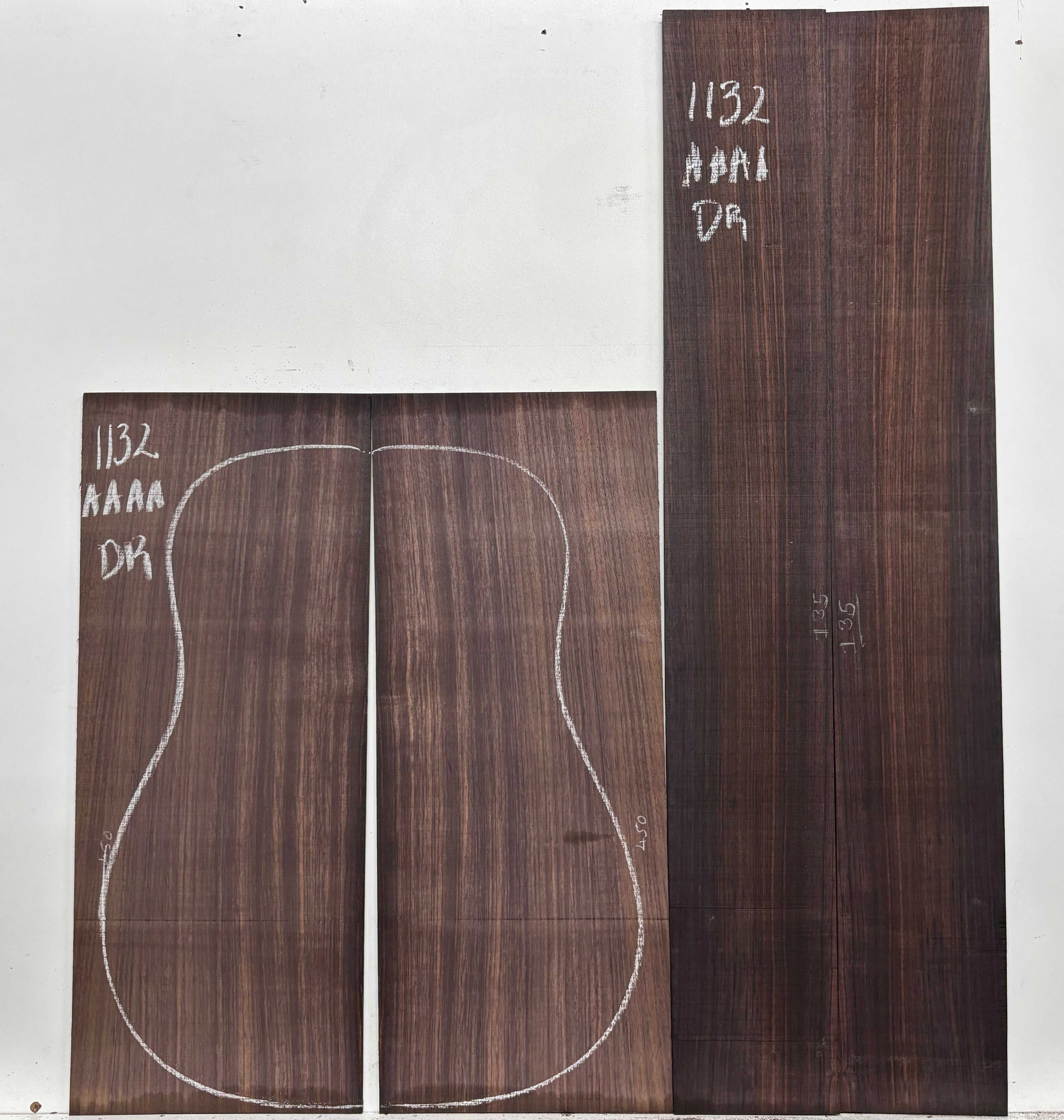 East Indian Rosewood Dreadnought AAAA Grade Guitar Back & Side Set #1132 - Exotic Wood Zone