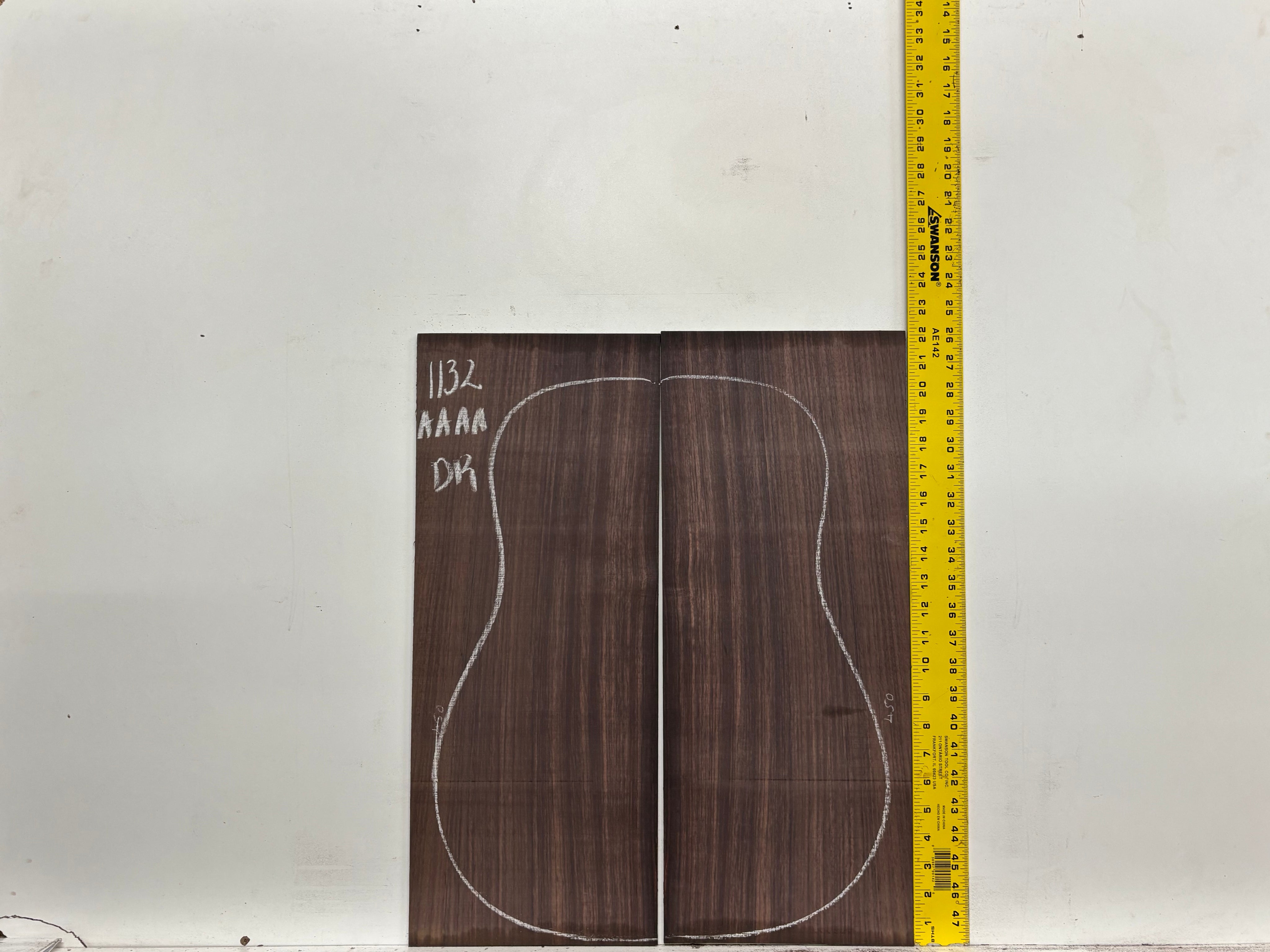 East Indian Rosewood Dreadnought AAAA Grade Guitar Back & Side Set #1132 - Exotic Wood Zone