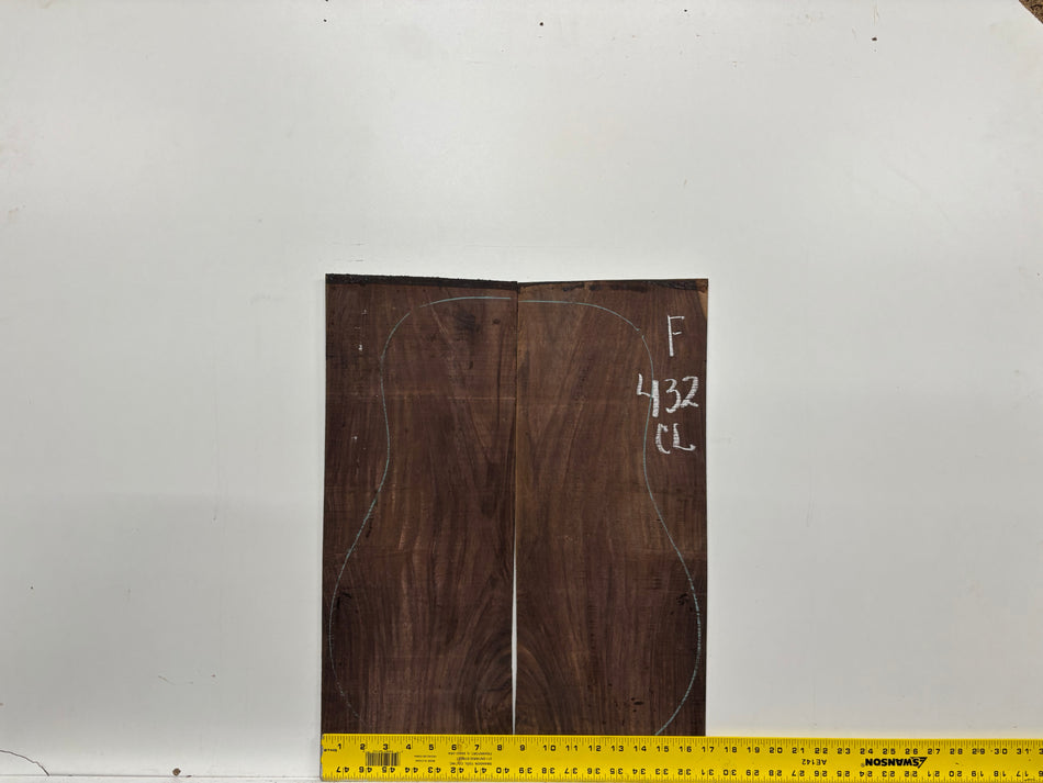 Figured Indian Rosewood Classical Guitar Back & Side Set #432