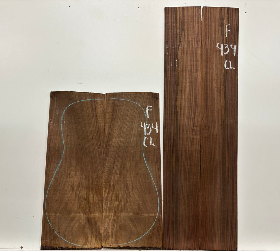 Figured Indian Rosewood Classical Guitar Back & Side Set #434