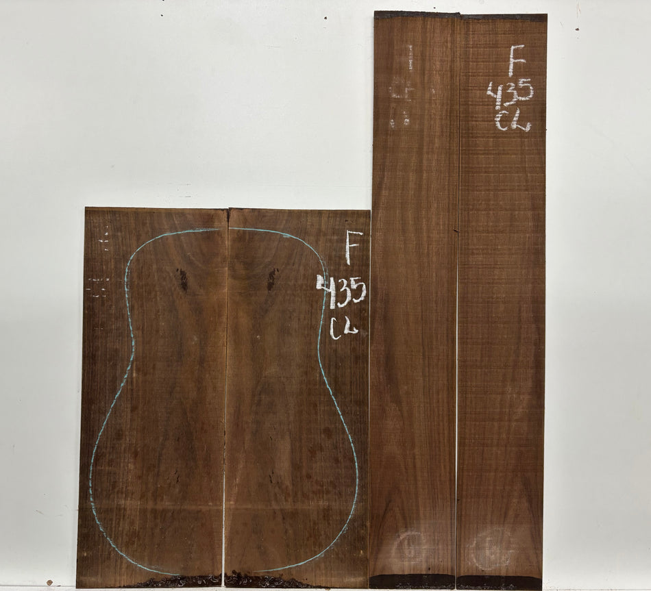 Figured Indian Rosewood Classical Guitar Back & Side Set #435