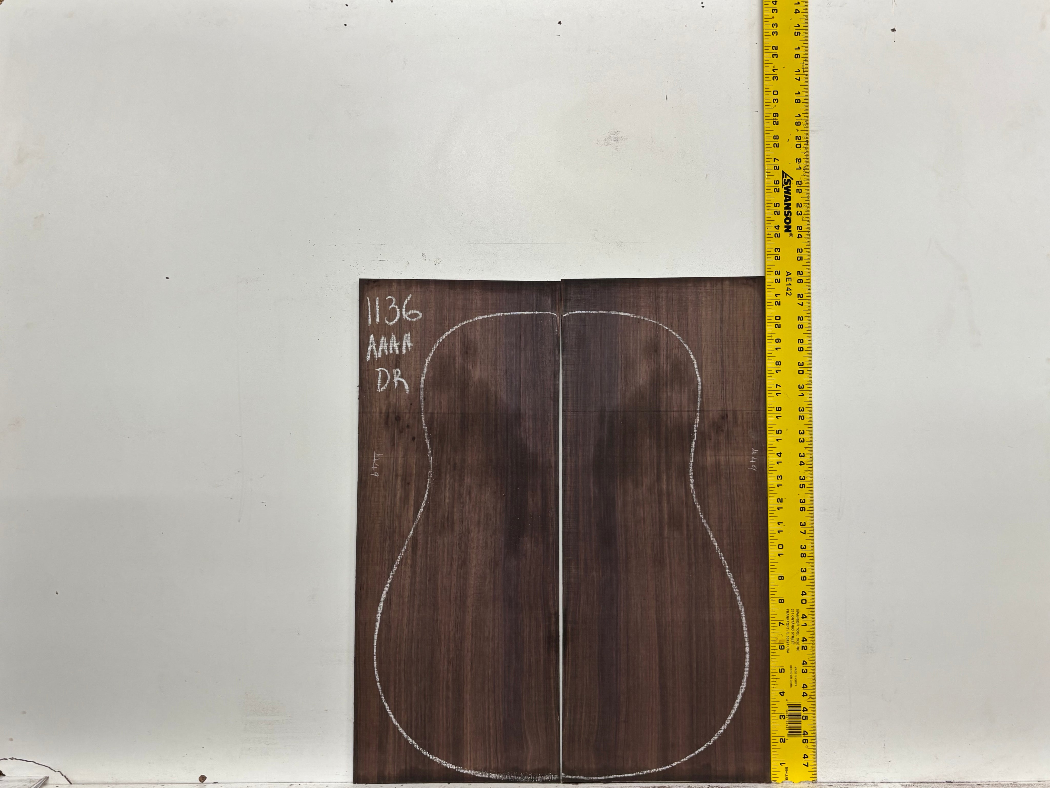 East Indian Rosewood Dreadnought AAAA Grade Guitar Back & Side Set #1136 - Exotic Wood Zone