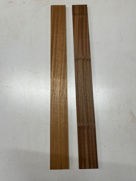 2 Pack, 2 Species African Mahogany + Sapele Thin Stock Lumber 31"x3"x1/2"  #7660 - Exotic Wood Zone
