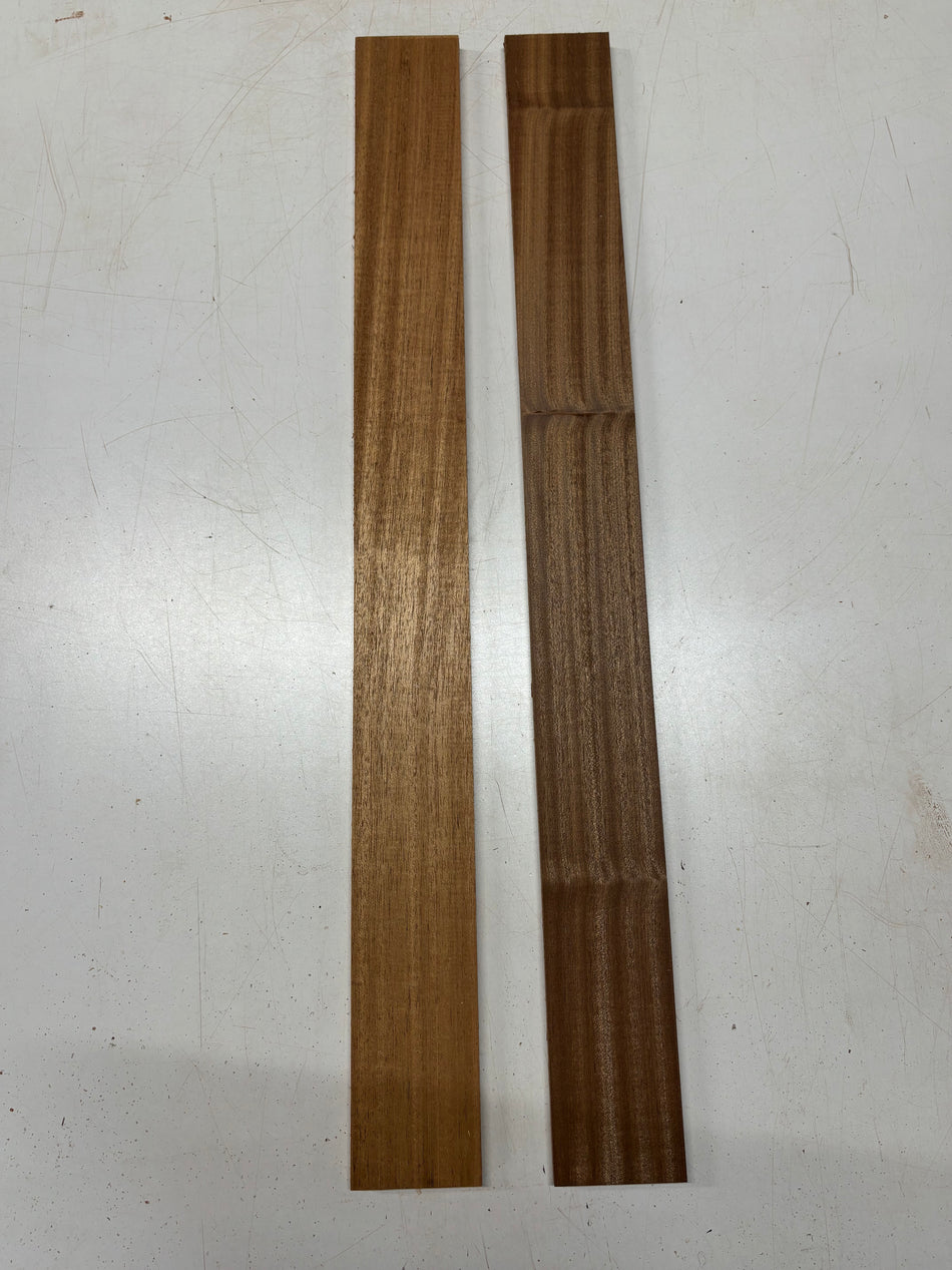 2 Pack, 2 Species African Mahogany + Sapele Thin Stock Lumber 31"x3"x1/2"  #7660 - Exotic Wood Zone