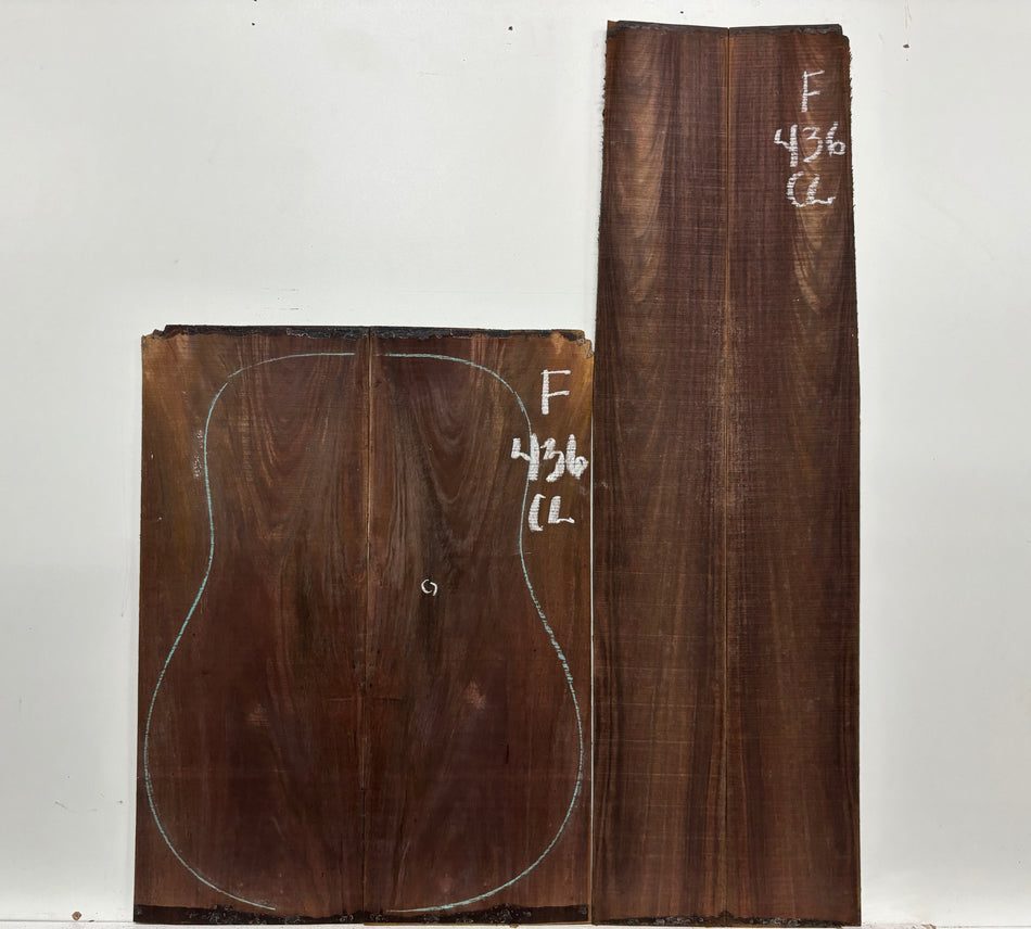 Figured Indian Rosewood Classical Guitar Back & Side Set #436