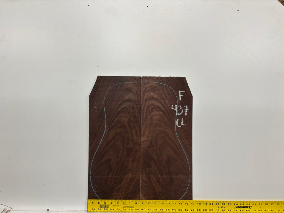 Figured Indian Rosewood Classical Guitar Back & Side Set #437