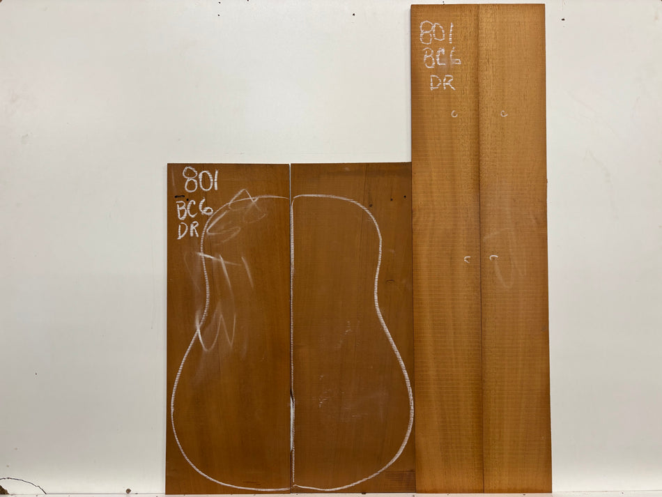 Mahogany Dreadnought Guitar Back & Side Set- BC Grade #801